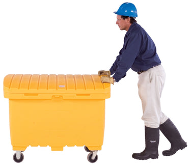 UTILITY BOX - YELLOW - RUBBER WHEELS - Model UBX-Y-W